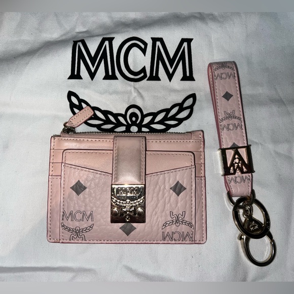 MCM light pink and grey Patricia wallet + Key fob - Picture 3 of 16